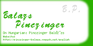 balazs pinczinger business card